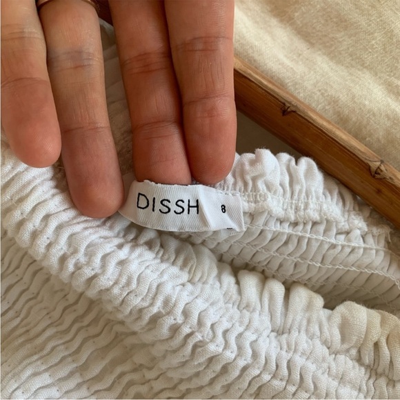 DISSH 100% Linen Smocked Summer Dress size 8 - Picture 6 of 8